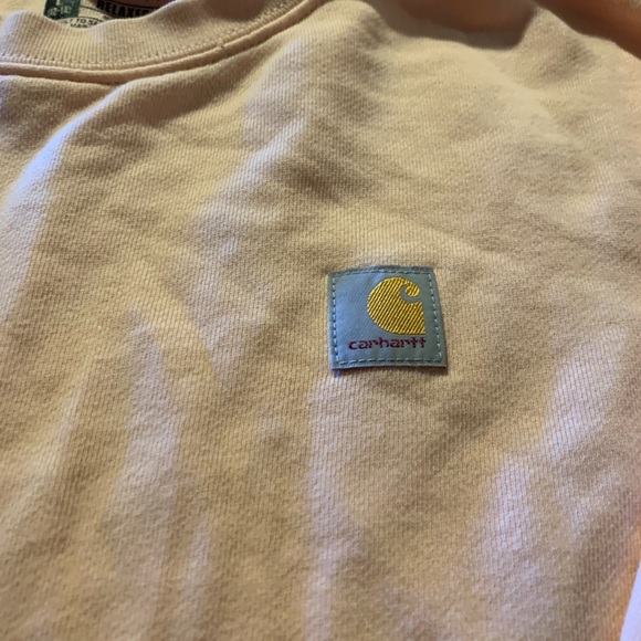 Carhartt Light Peach Crewneck Sweatshirt Size Large - Picture 6 of 7